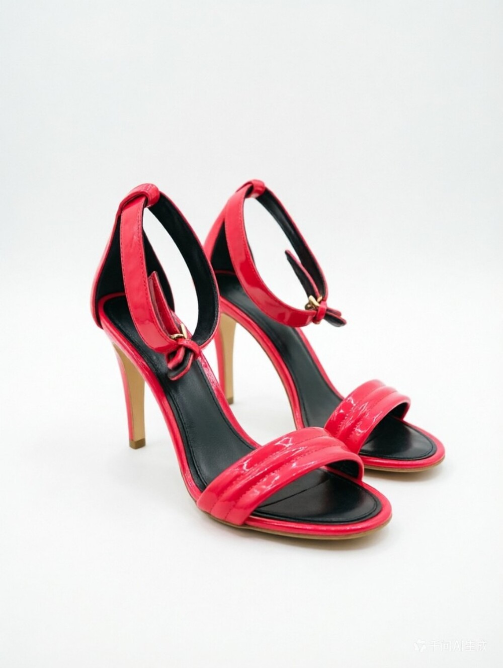 Celine neon orange strappy sandals